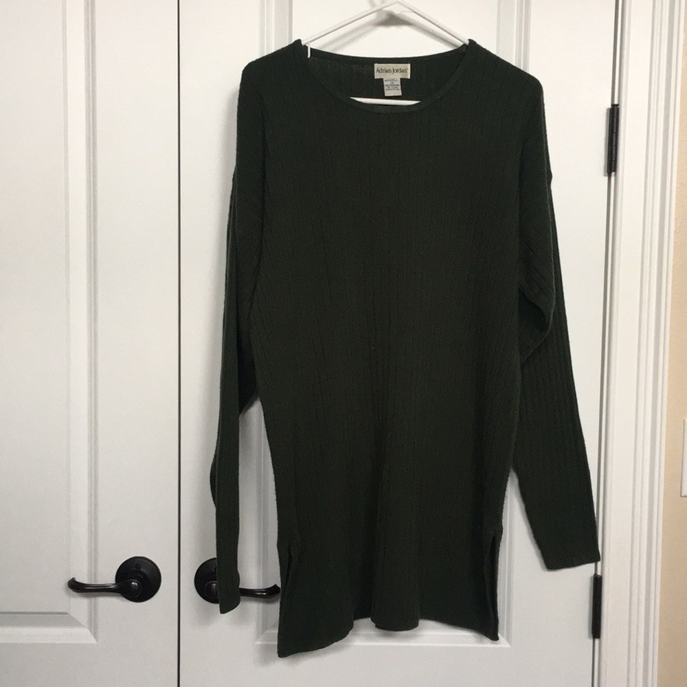 Forest green sweater.